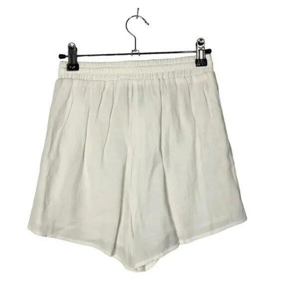 Princess Polly White High Rise Drawstring Waist Soft Shorts 4 - Picture 3 of 4